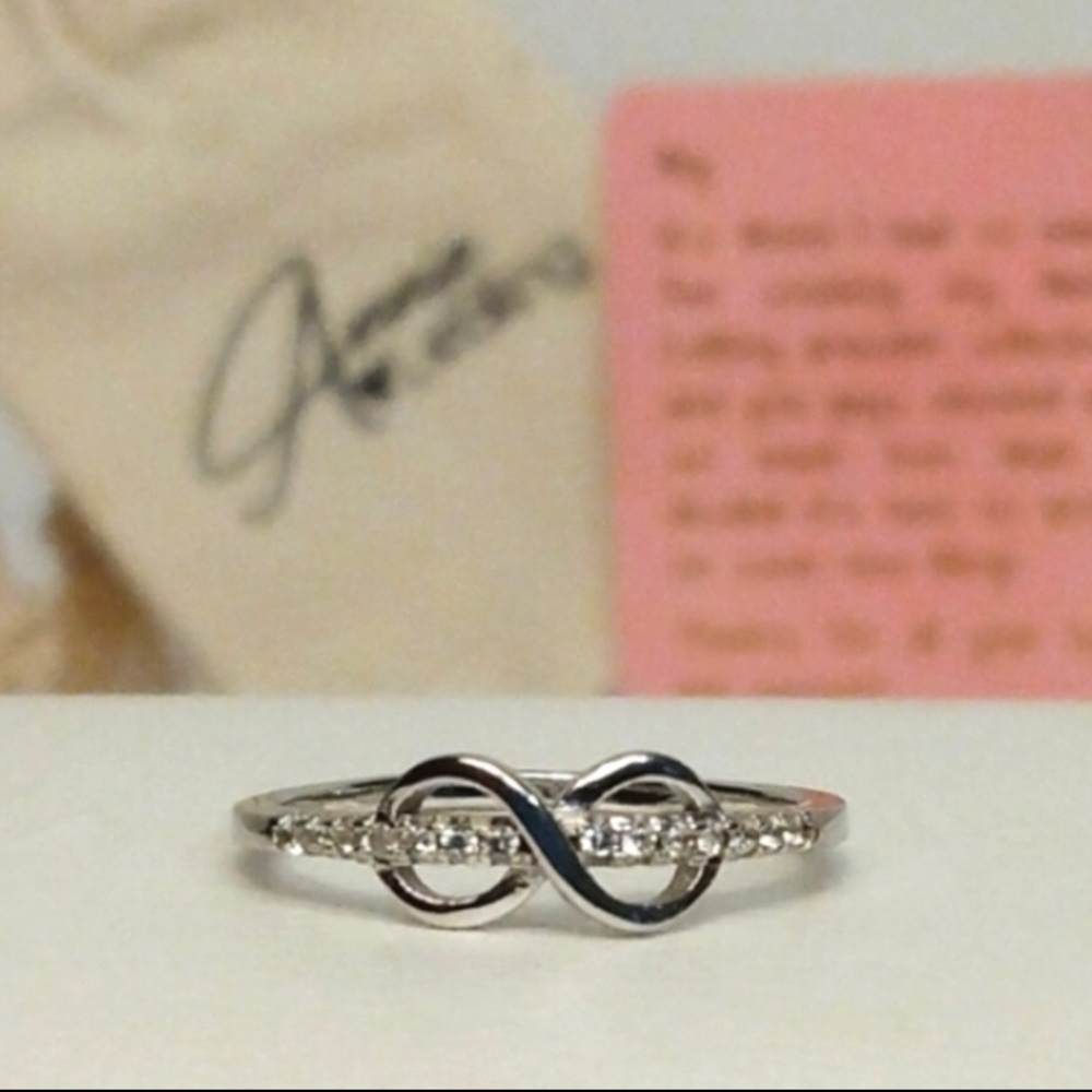🌸New Annie LeBling "Forever" Infinity Clear CZ Sterling Silver Ring🌸